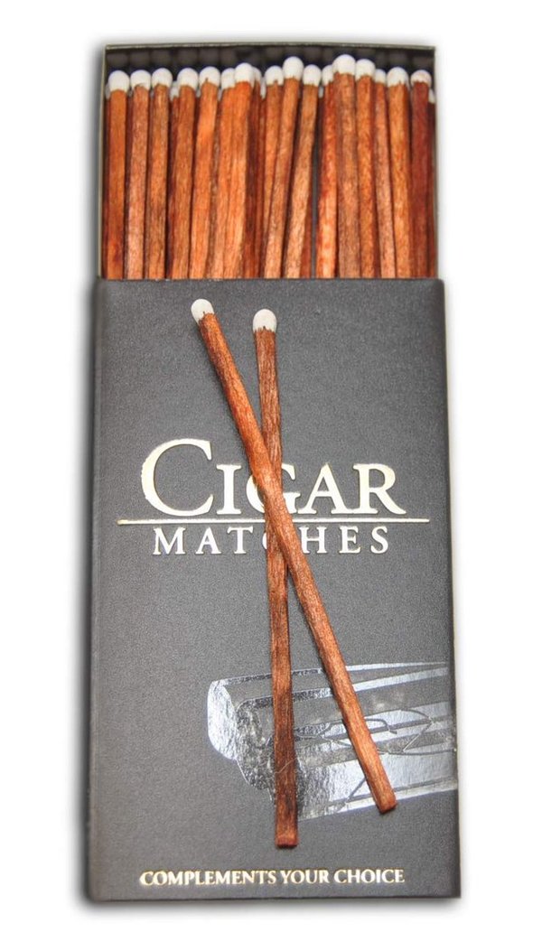 Luxus Zigarren Streichhölzer 35 Stück Gold Pack 10CM Rot-Braune Hölzer/Weißer Kopf